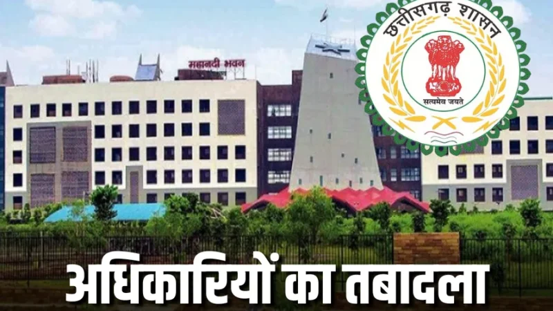 छत्तीसगढ़ राज्य वित्त सेवा अधिकारियों का तबादला, वित्त विभाग ने जारी किया आदेश, देखें पूरी लिस्ट…