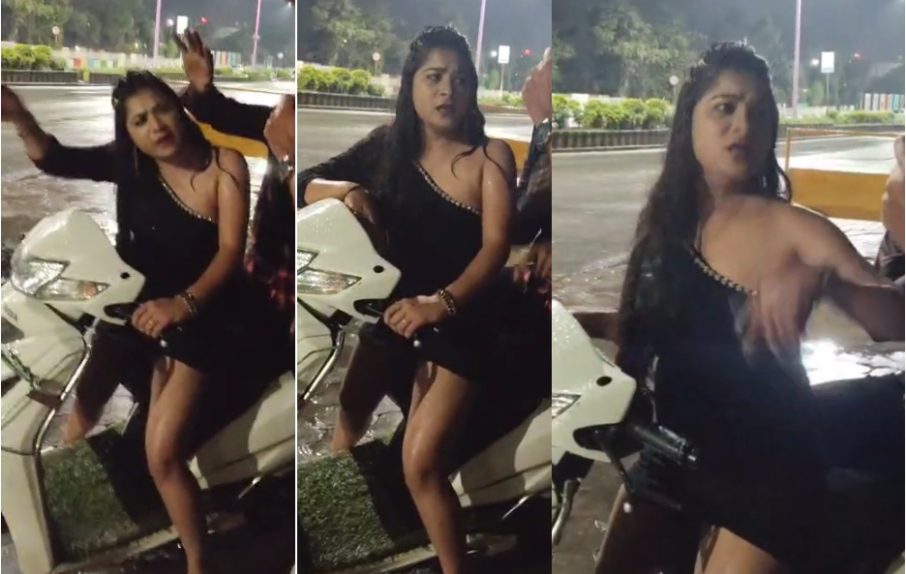 नशे में टल्ली युवती ने किया बवाल : नाइट क्लब के बाहर जमकर किया हंगामा, पुलिस को दी गालियां…