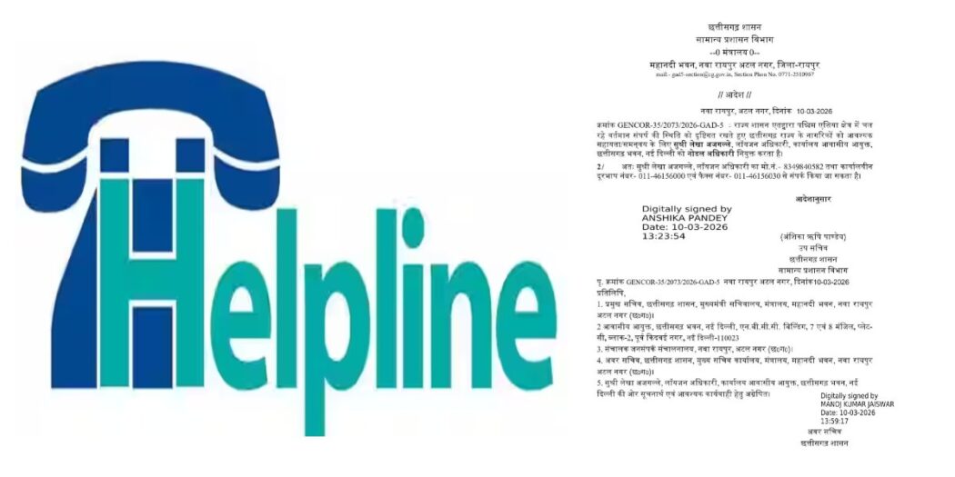 US-Israel-Iran War : छत्तीसगढ़ सरकार अलर्ट, नागरिकों की मदद के लिए नोडल अधिकारी किया नियुक्त, हेल्पलाइन नंबर भी जारी…