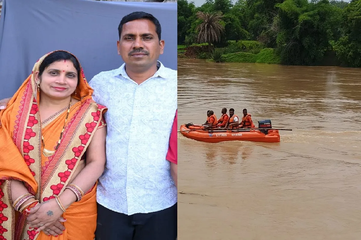कार के साथ बह गए कारोबारी पति-पत्नी, मूसलाधार बारिश में पार कर रहे थे नाला, रायगढ़ में तलाश जारी…